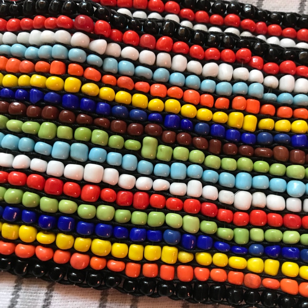 Beaded Rainbow Waist Belt